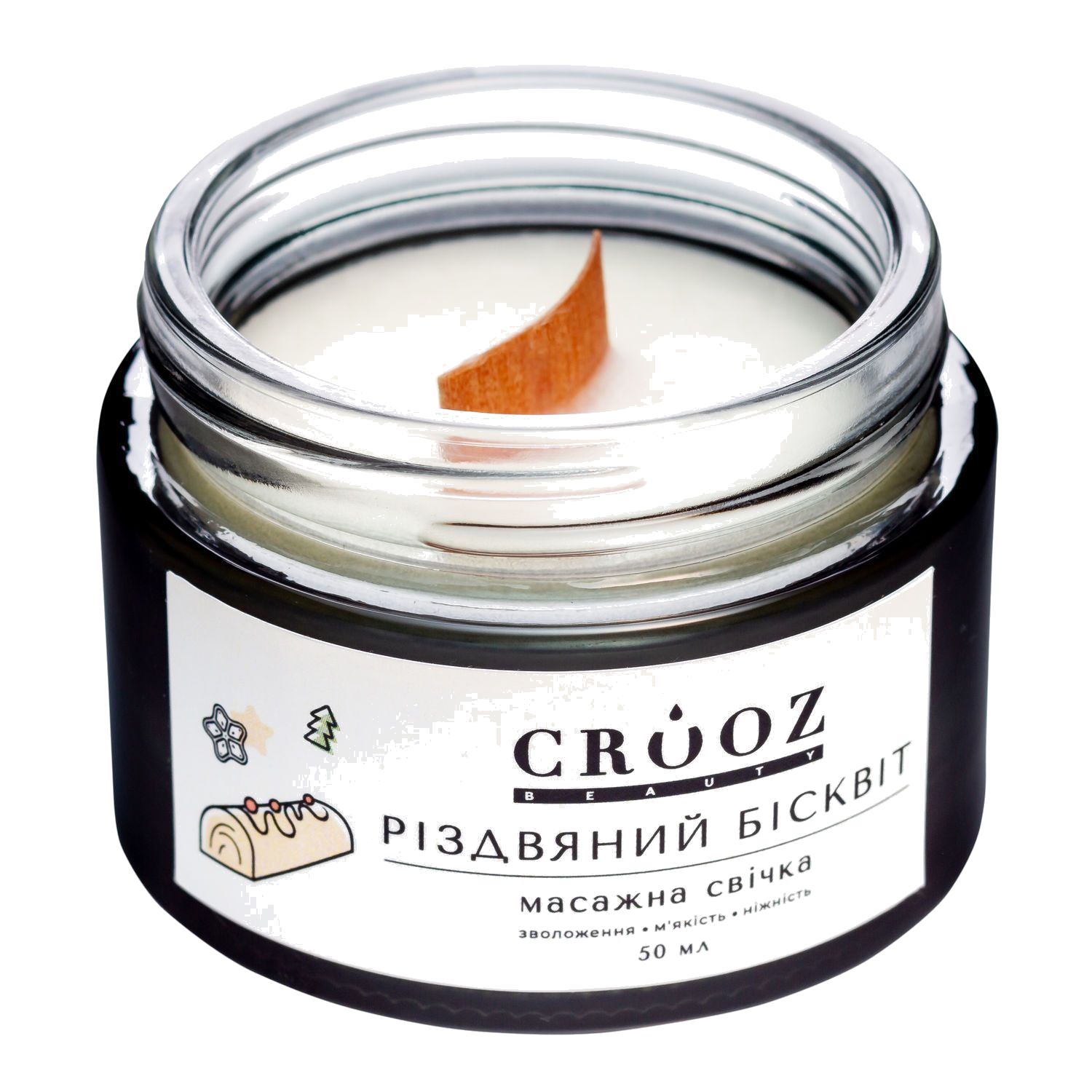 Crooz Масажна свічка «Різдвяний Бісквіт» — ароматний догляд та релакс
