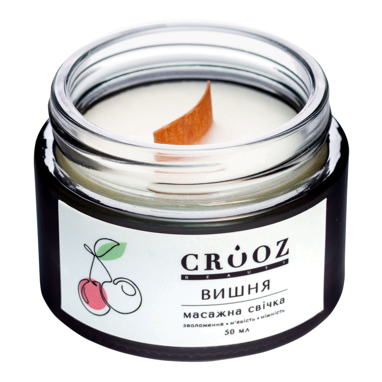 Crooz Масажна свічка Вишня — ароматний догляд та розслаблення для рук