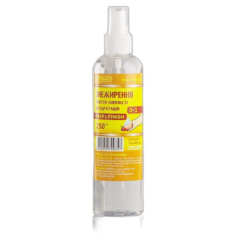 Rasvaeemaldusvedelik Prep&Finish Furman 250 ml