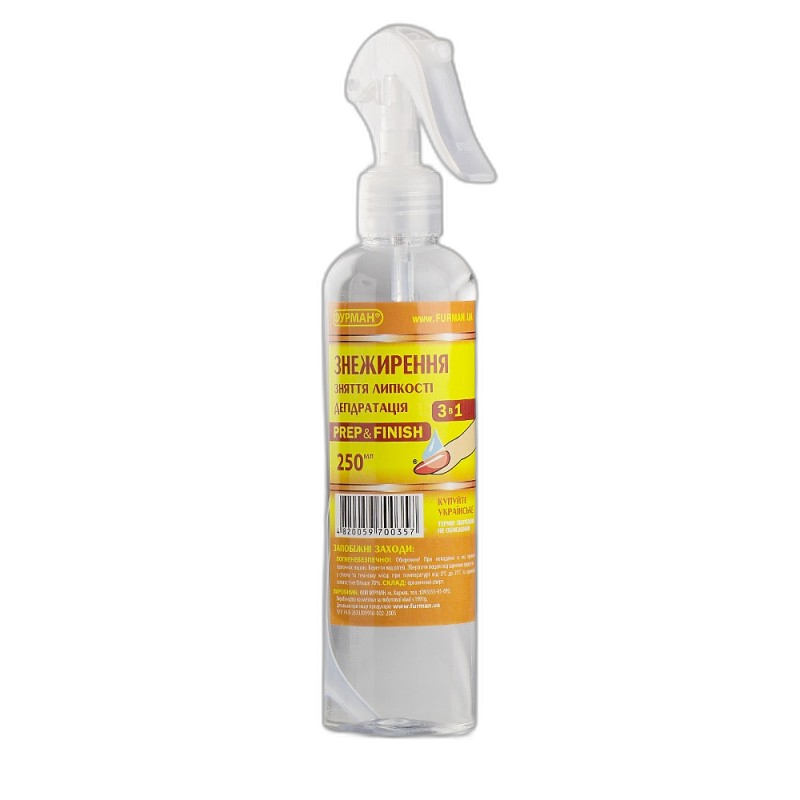 Rasvaeemaldusvedelik Prep&Finish pihusti Furman 250 ml
