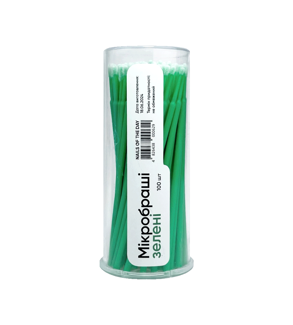 NAILSOFTHEDAY Mikropintslid rohelised, 100 tk