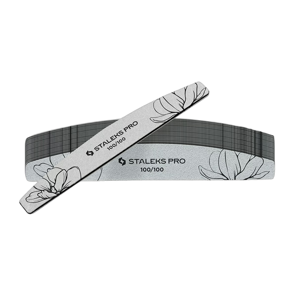 STALEKS PRO EXPERT 40 Mineraalikynsiviila 100/100 Grit — Half-Moon Shape (25 kpl)