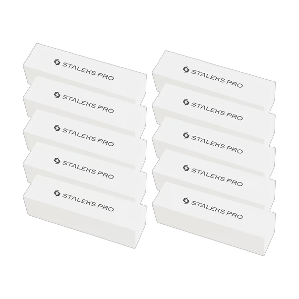 STALEKS PRO EXPERT 51 Nail Buffers, 150 Grit, Rectangular — Pack of 10 (Disposable)