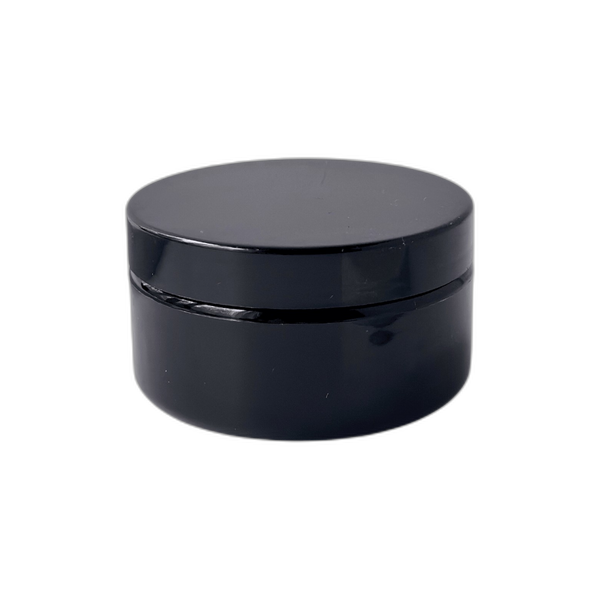 Black plastic can for cream and sugar paste 100 ml