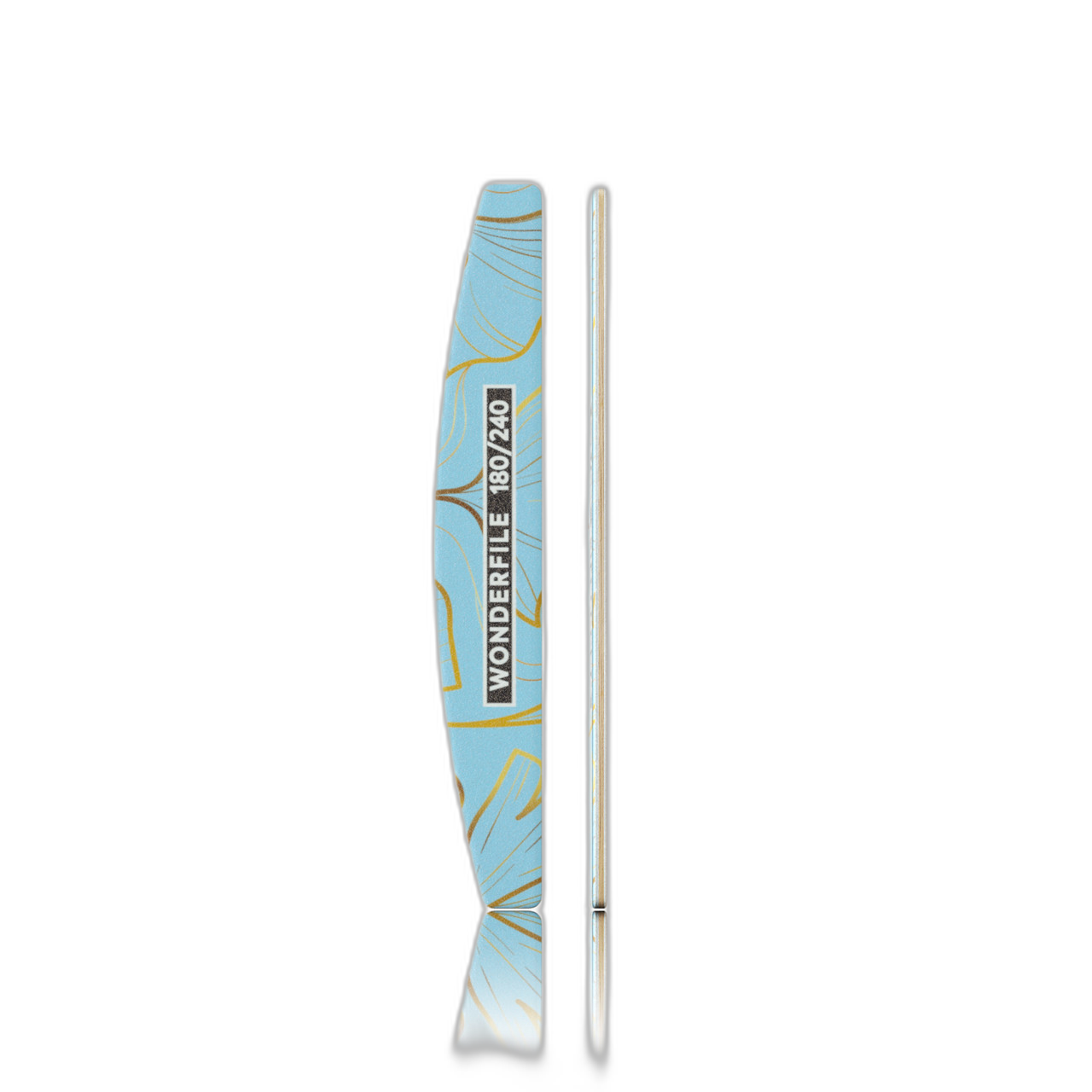 Half-Moon File 180/240 grit on wooden base 1 pcs